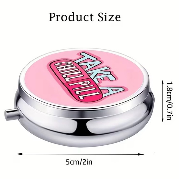 Pink 'Take a Chill Pill' Pill Box - Picture 3 of 3